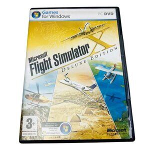 Microsoft Flight Simulator X Deluxe Edition PC Dvd Complete 2006 Excellent C.